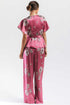 Nk Imode Peony Blooms Leisure PJ Silk Wrap Set